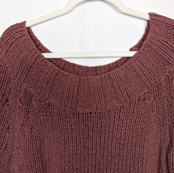 Free People S Beachy Off The Shoulder Sweater Ribbed Knit Pullover Boho Hippie - Picture 11 of 16